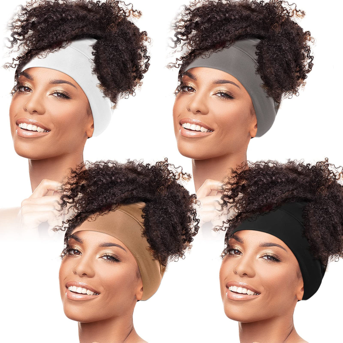 Haysandy bonnet-sommeil nylon ananas noir protège les boucles pendant la nuit.