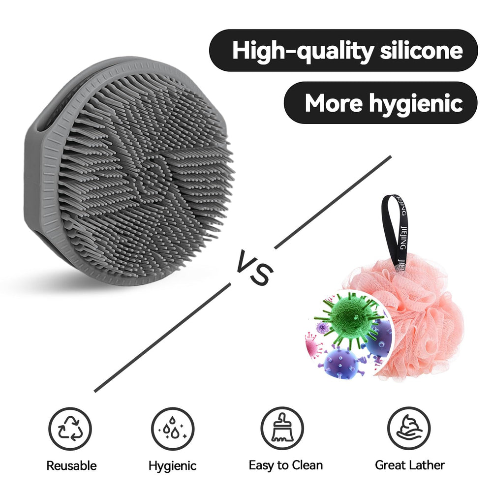 Brosse silicone compacte HAYSNA, idéale pour le sac de sport.