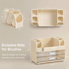 HBlife organisateur-maquillage étagère supérieure pour produits en vue.