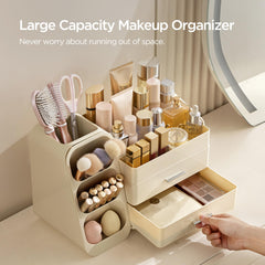 HBlife Organisateur Maquillage – porte-pinceaux intégré facilite l'accès.