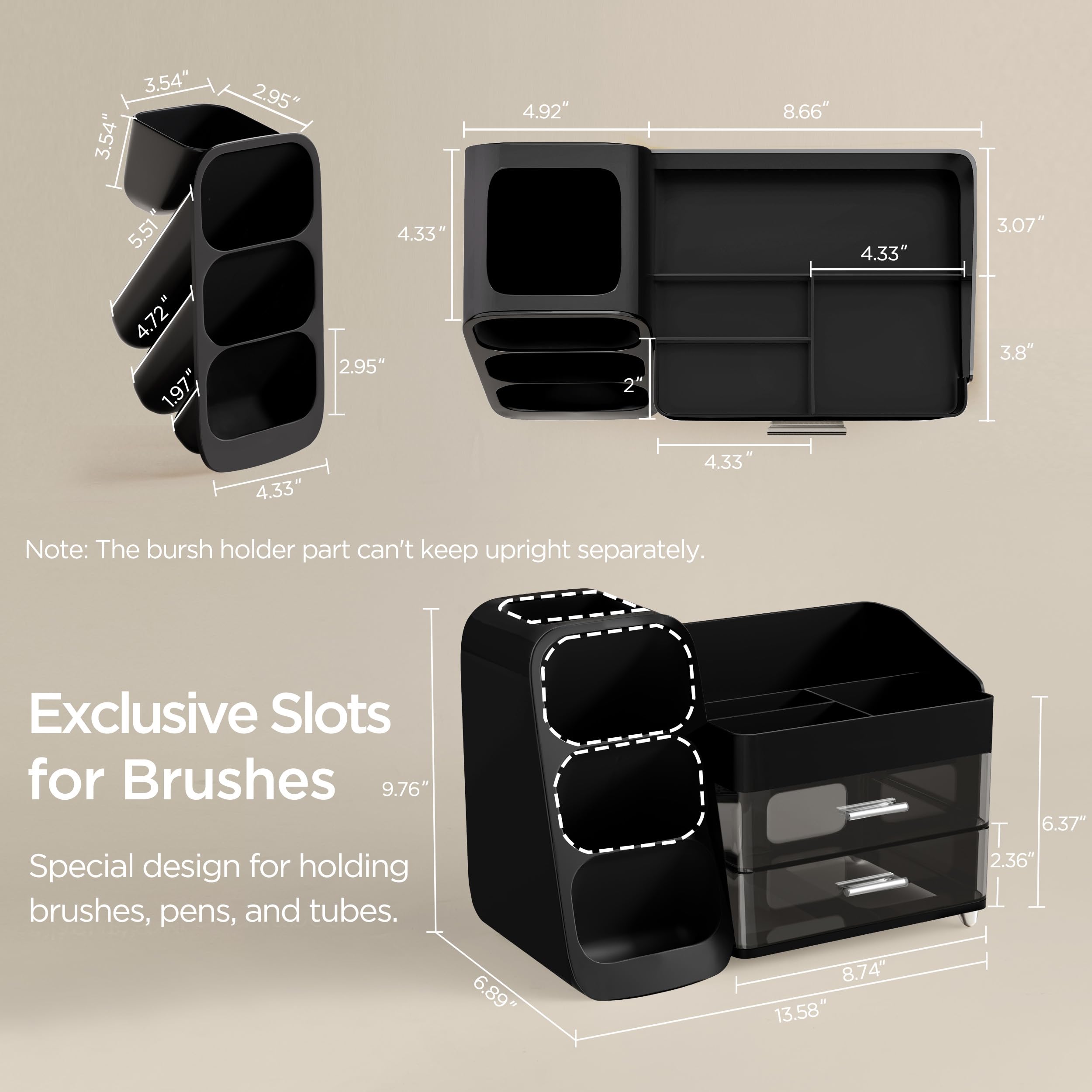 HBlife offre un rangement pratique pour accessoires et outils capillaires