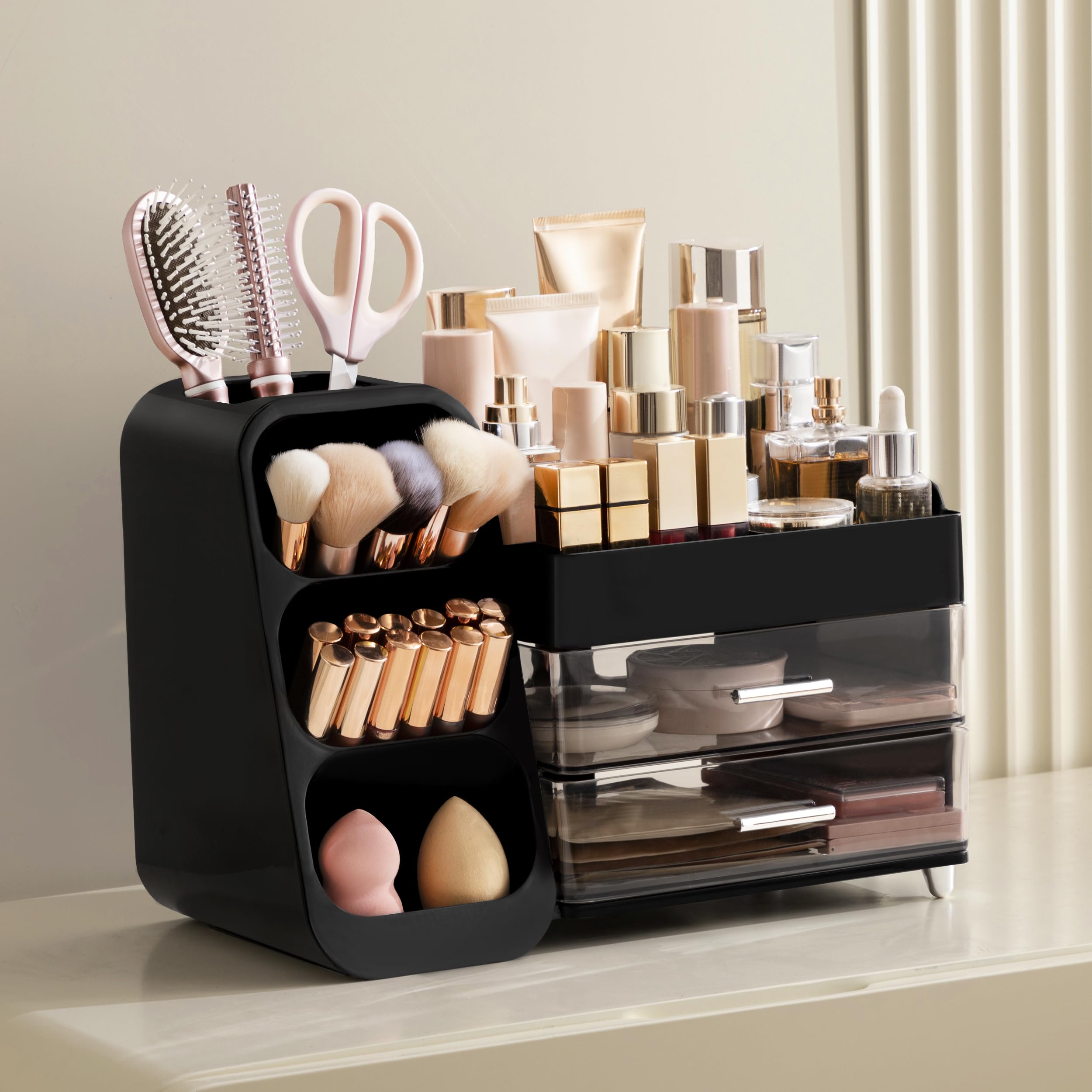 HBlife Organisateur Maquillage facilite le rangement des bijoux et petits accessoires