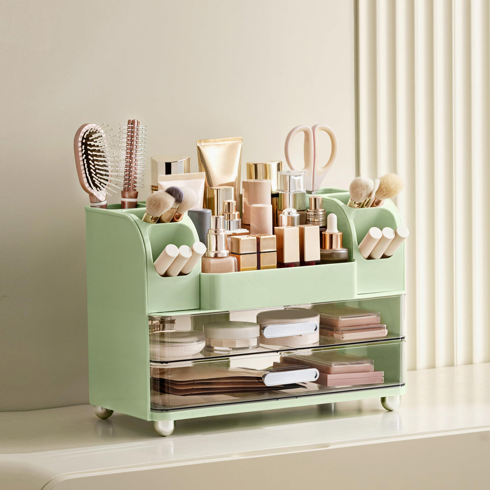HBlife organiseur-maquillage tiroirs et design pratique pour ranger palettes et rouges à lèvres.