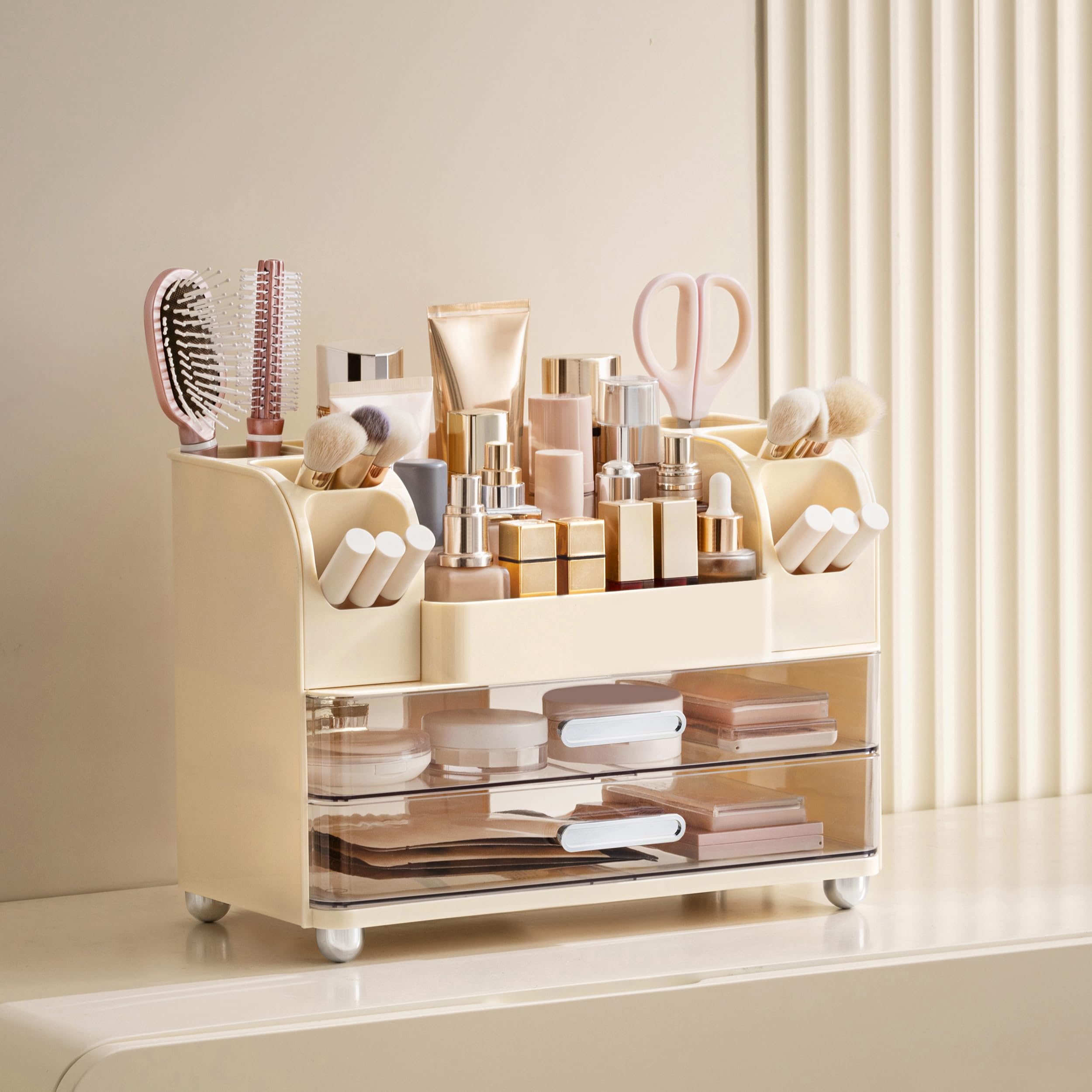 HBlife organiseur-maquillage tiroirs spacieux pour garder les cosmétiques ordonnés.