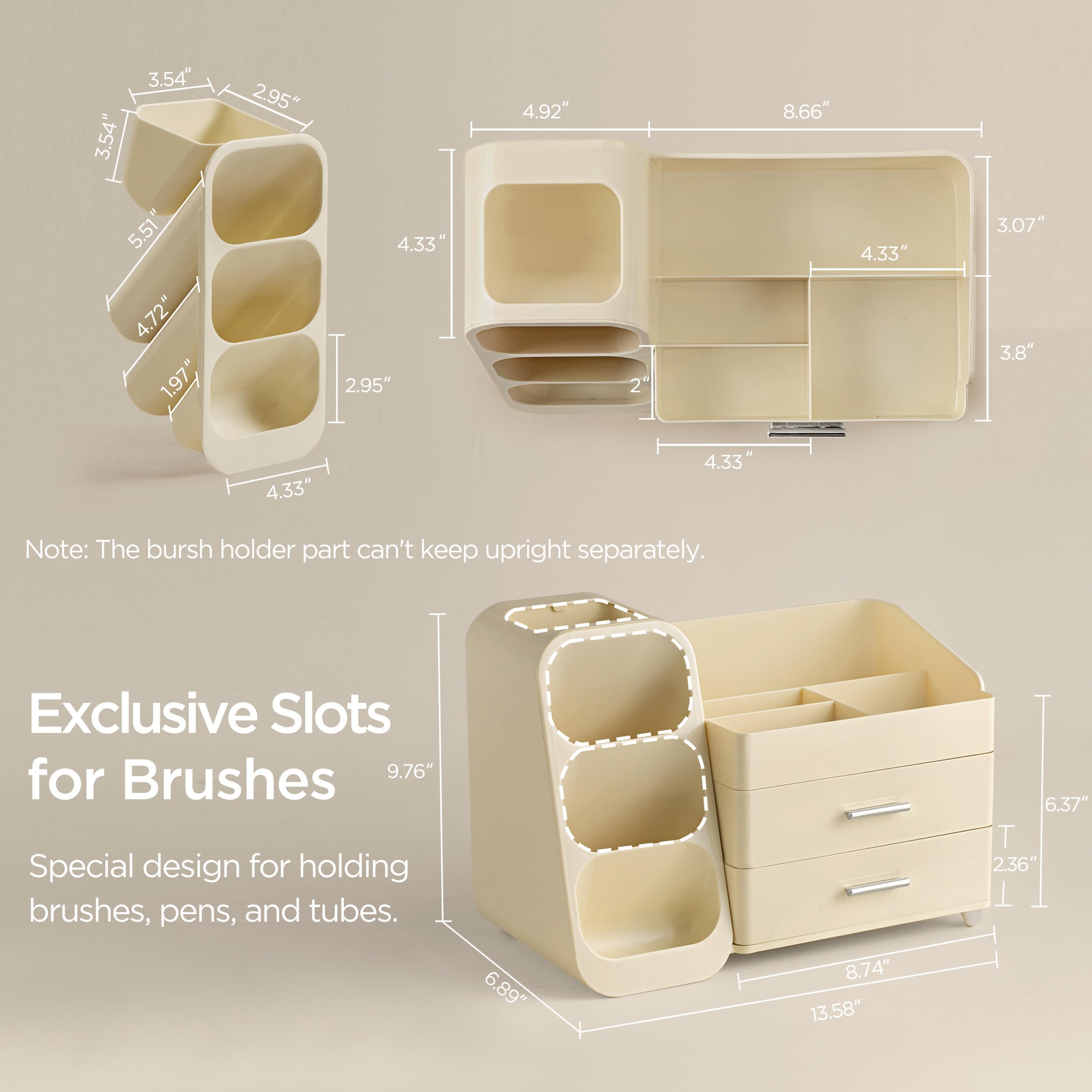 HBlife Organisateur Maquillage – tiroirs discrets pour un tri rapide.