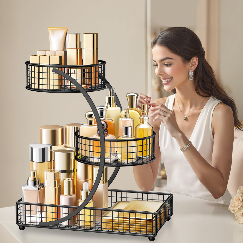 HBlife Organisateur dressing vanity noir, design contemporain et pratique