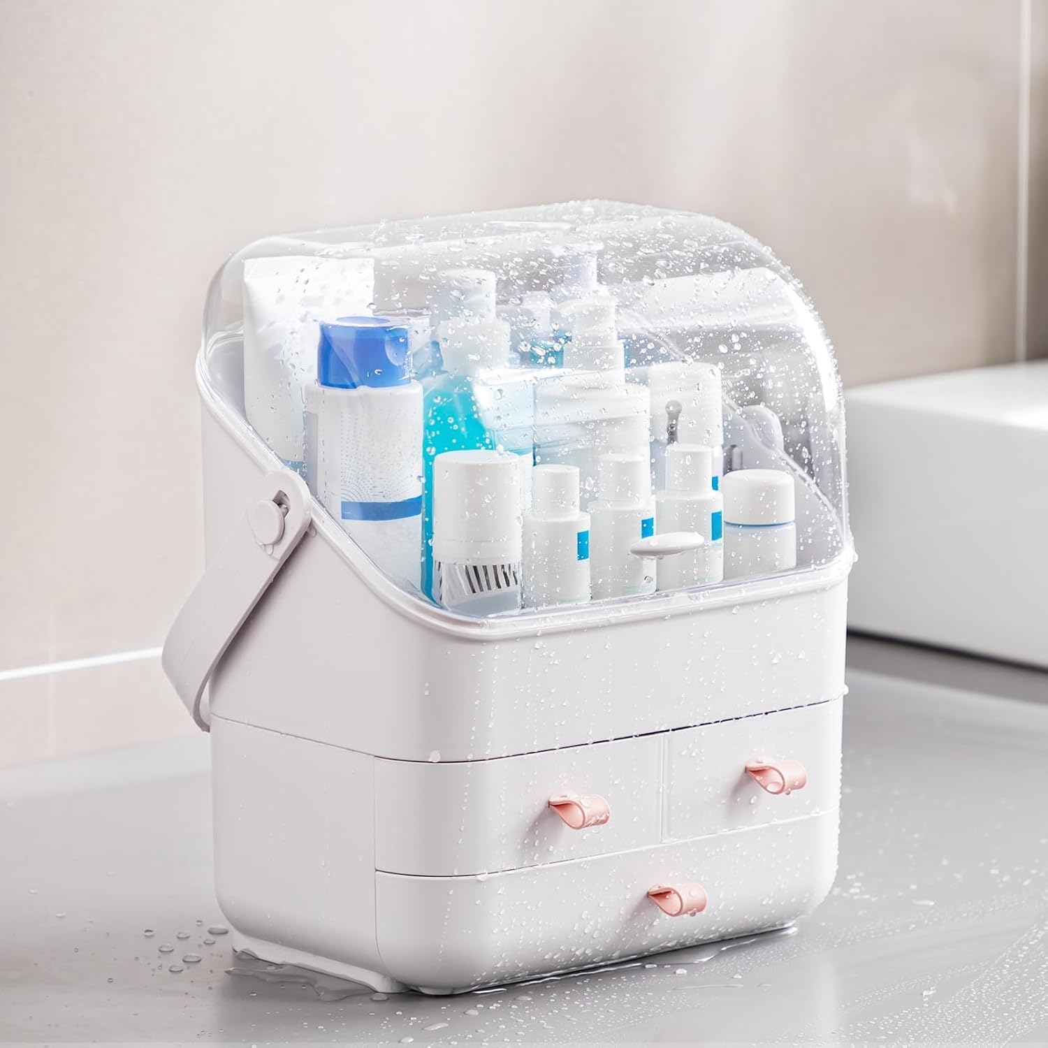 HBlife rangement compact idéal pour bureau ou salle de bain.