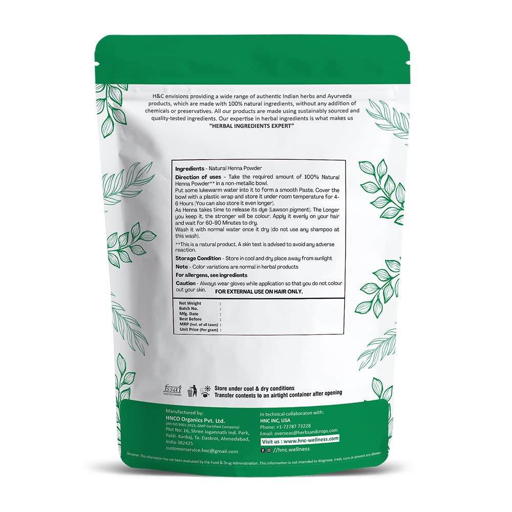 H&C henné triple tamisee pour un mélange facile avec l'eau