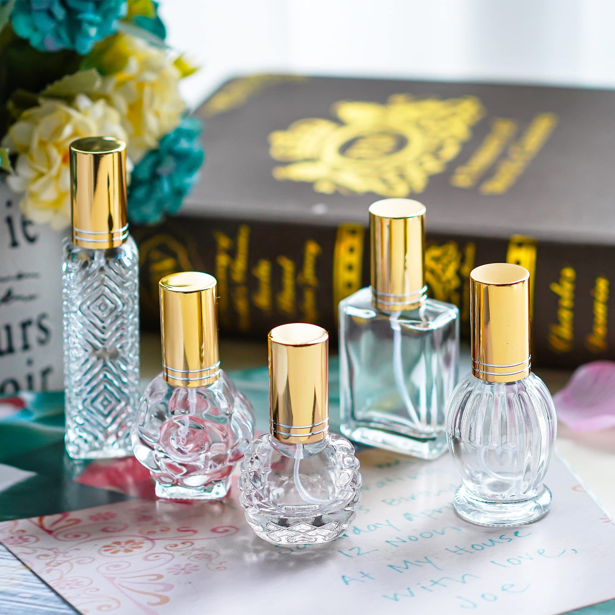 H&D Hyaline & Dora – flacon verre vintage avec brume fine, parfait pour parfums