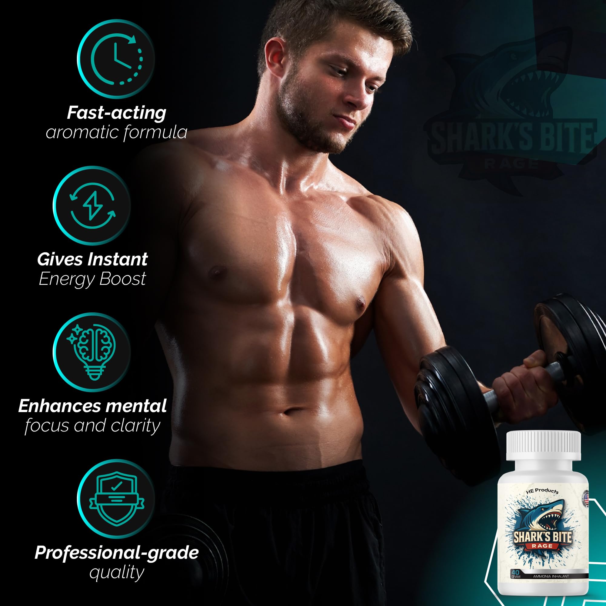 HE Products Athlete Salts – Design compact et durable, facile à glisser dans le sac de sport.