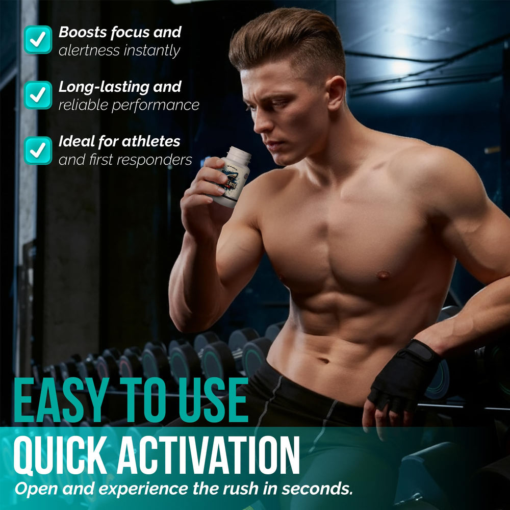 HE Products Athlete Salts – Odor menthe rafraîchissante pour concentration accrue.