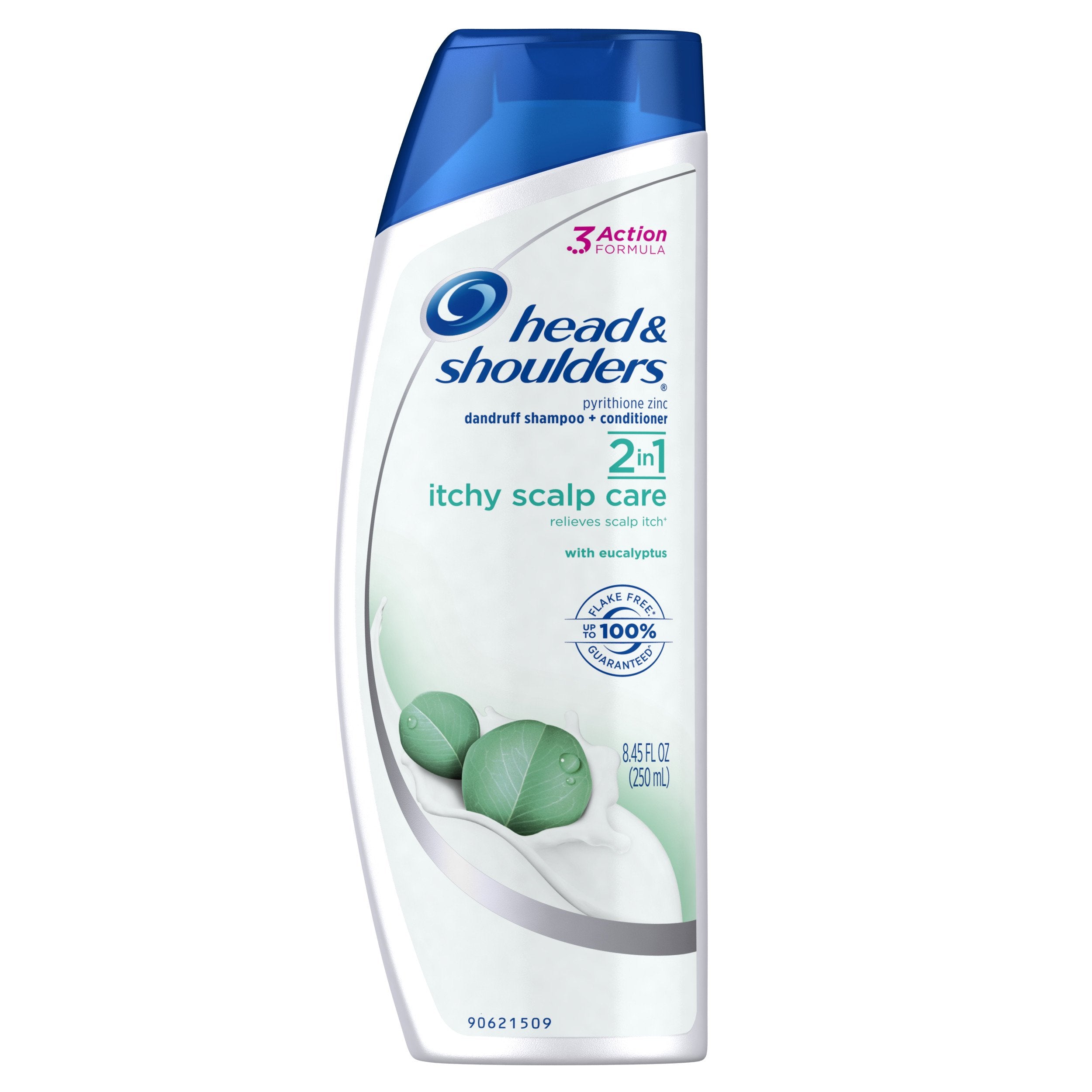 Head & Shoulders, bouteille éucalyptus, apaise les démangeaisons du cuir chevelu.