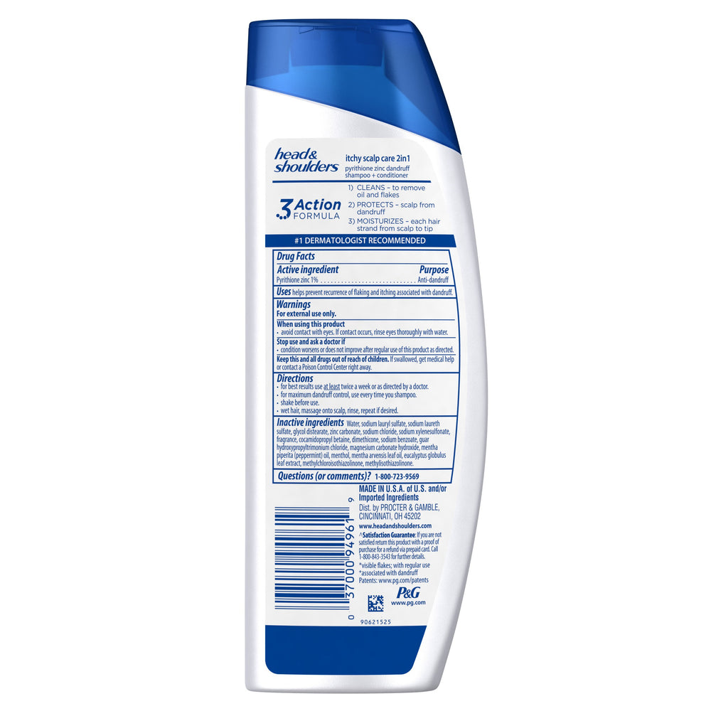 Head & Shoulders, gros plan sur le flacon 2-en-1 à l’eucalyptus.