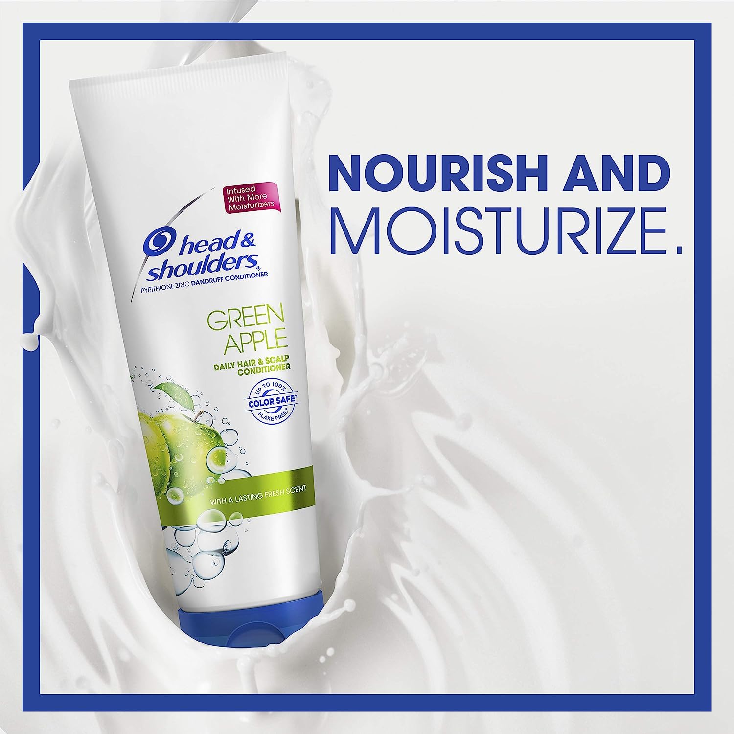 Head & Shoulders Pomme Verte, application facile sur longueurs et pointes.
