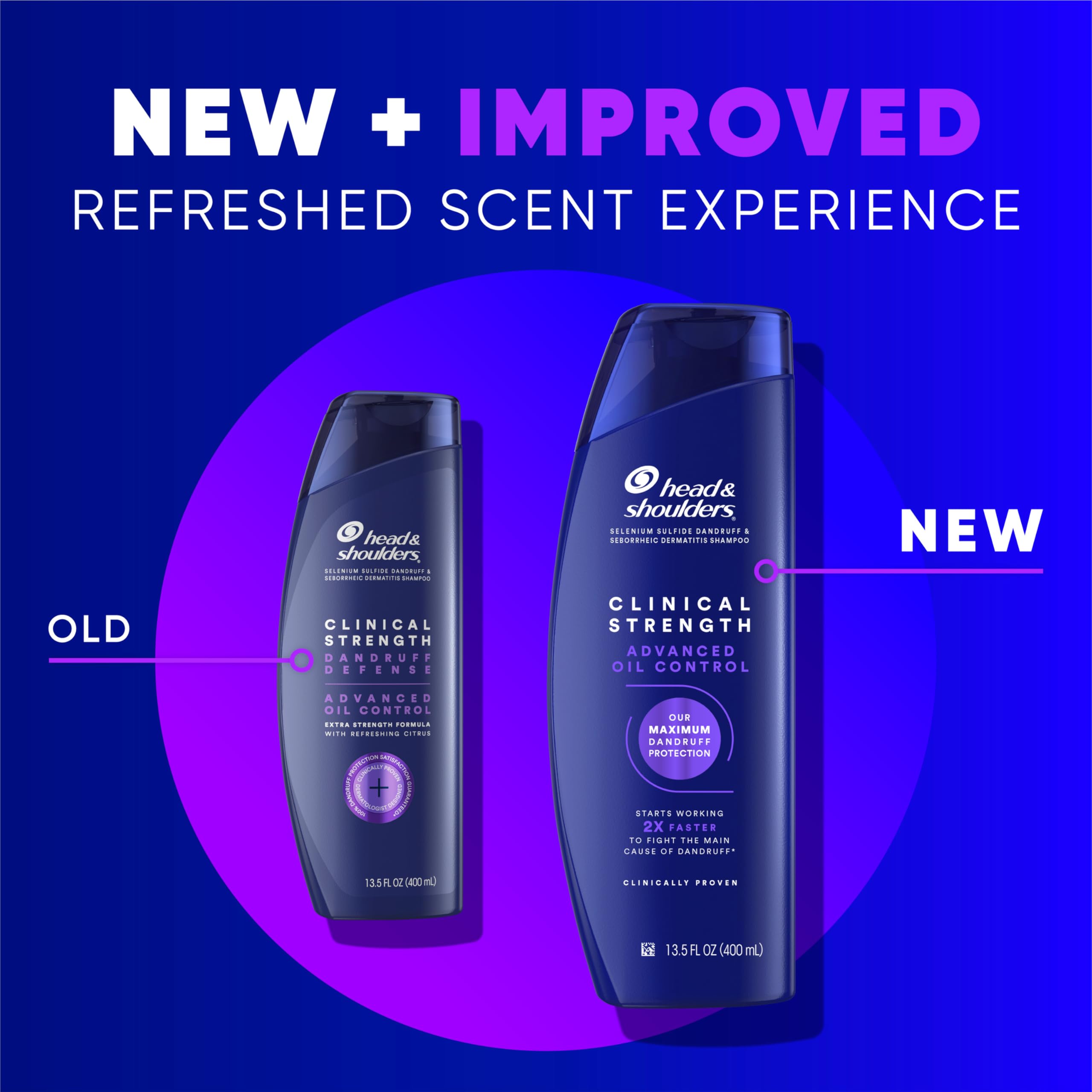 Démo avant/après pellicules avec Head & Shoulders.