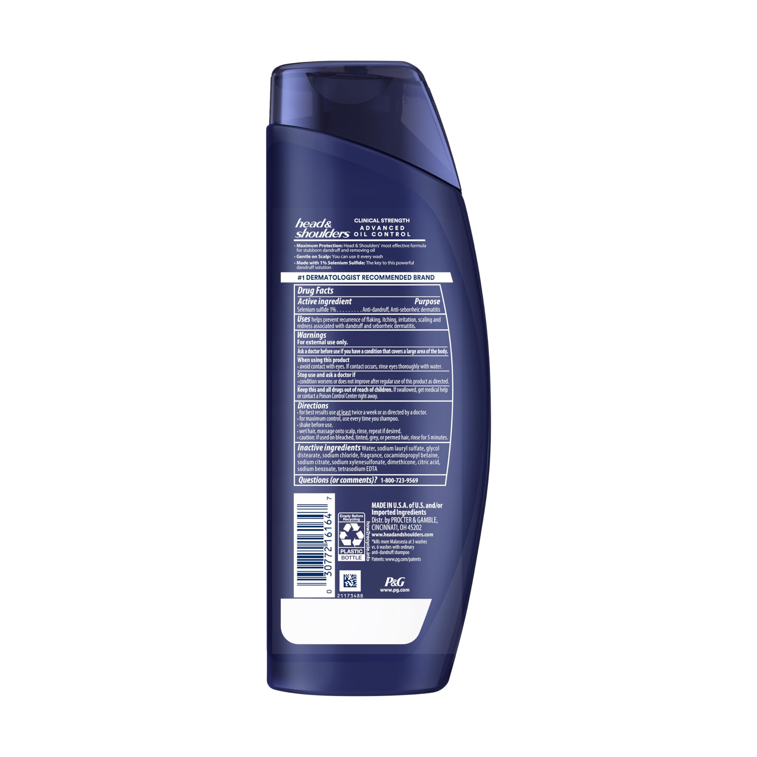 Shampoing Head & Shoulders utilisé quotidiennement pour sensation propre.
