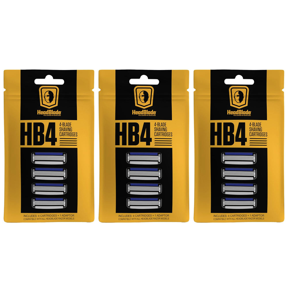 HeadBlade HB4 – lames en acier inoxydable pour rasage fluide et précis.