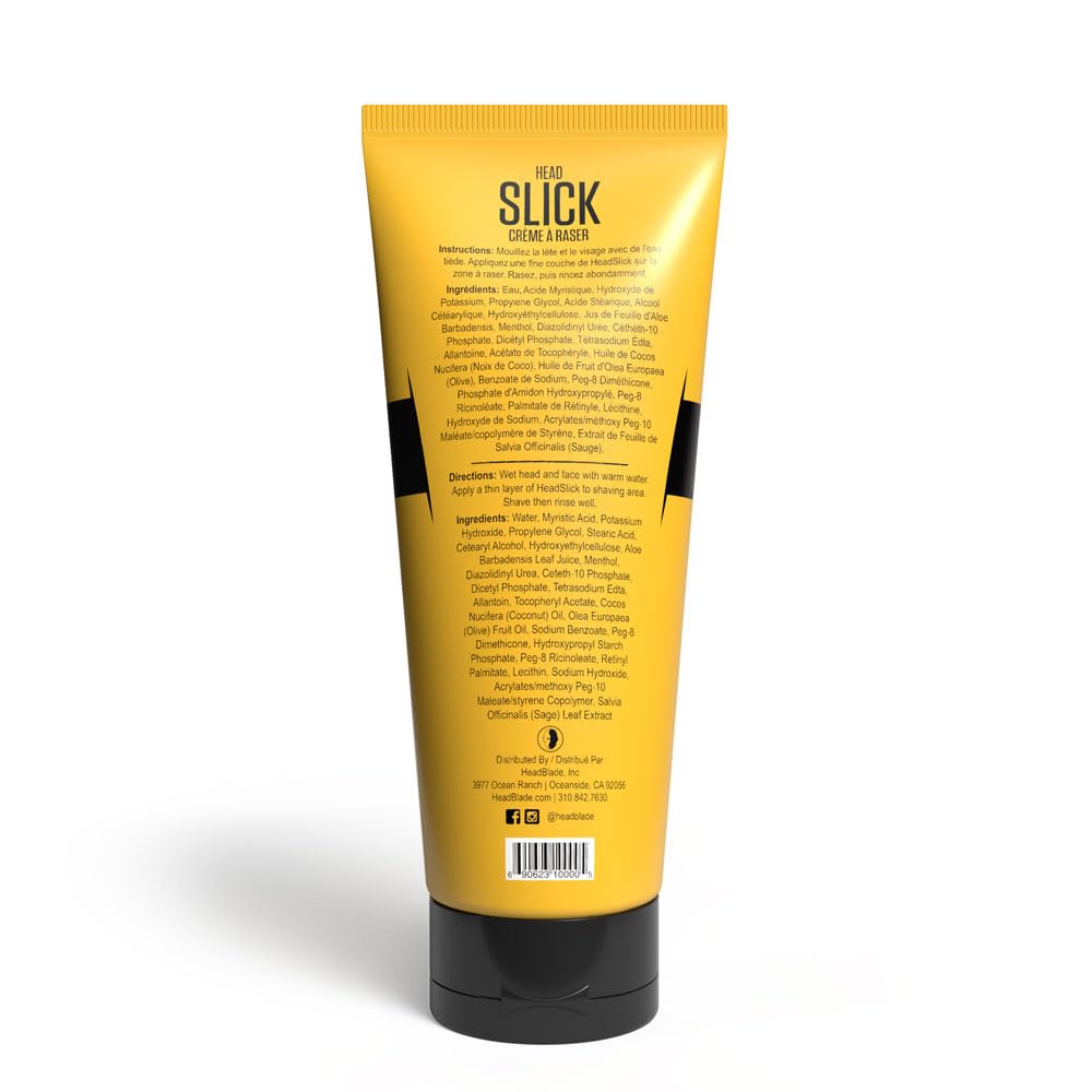 HeadBlade HeadSlick crème mentholée: sensation fraîche après application.