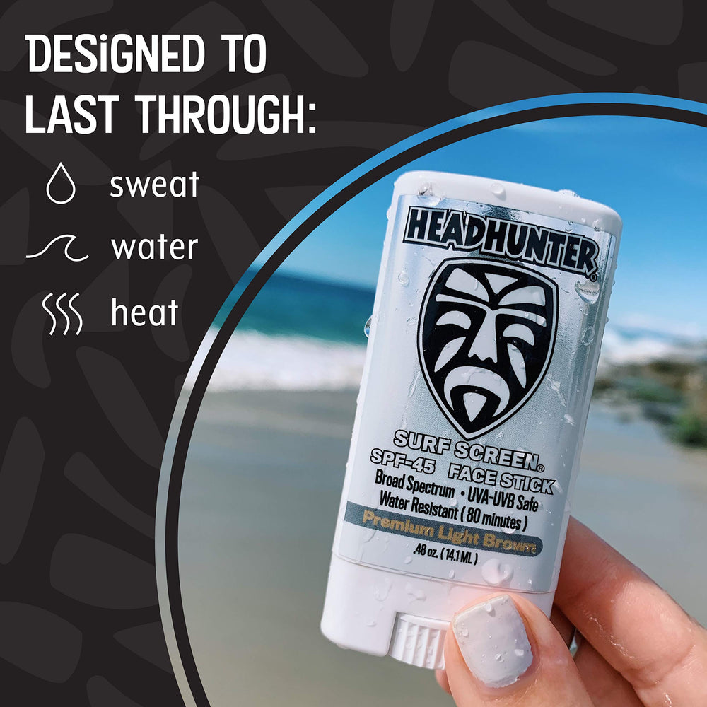 Application roll-on pratique pour protection UV lors du surf.