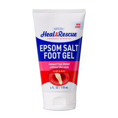 Gel Heal&Rescue au sel d’Epsom dans le flacon pour soulagement ciblé.