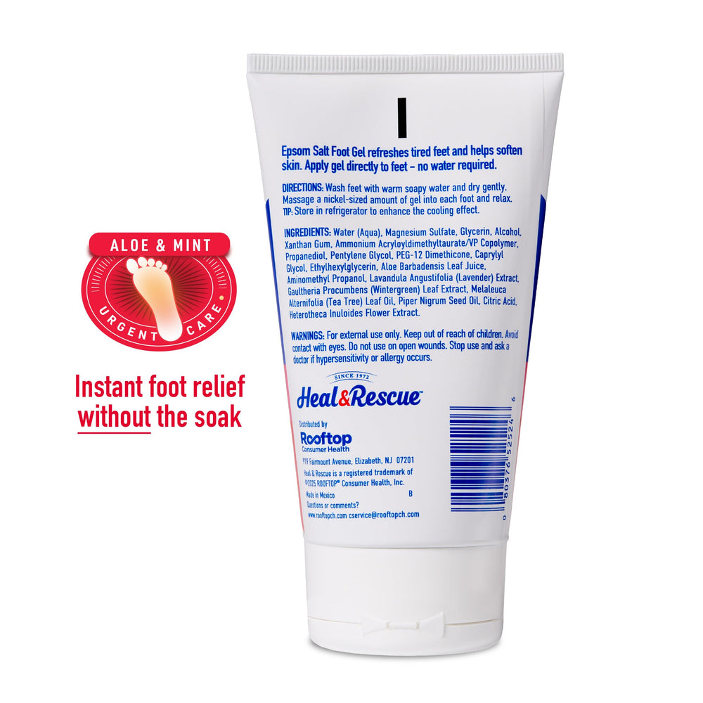 Utilisation sans bain du Gel Heal&Rescue pour un soulagement rapide.