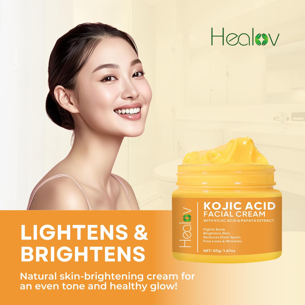 Routine beauté Healov acide kojique, application quotidienne facile
