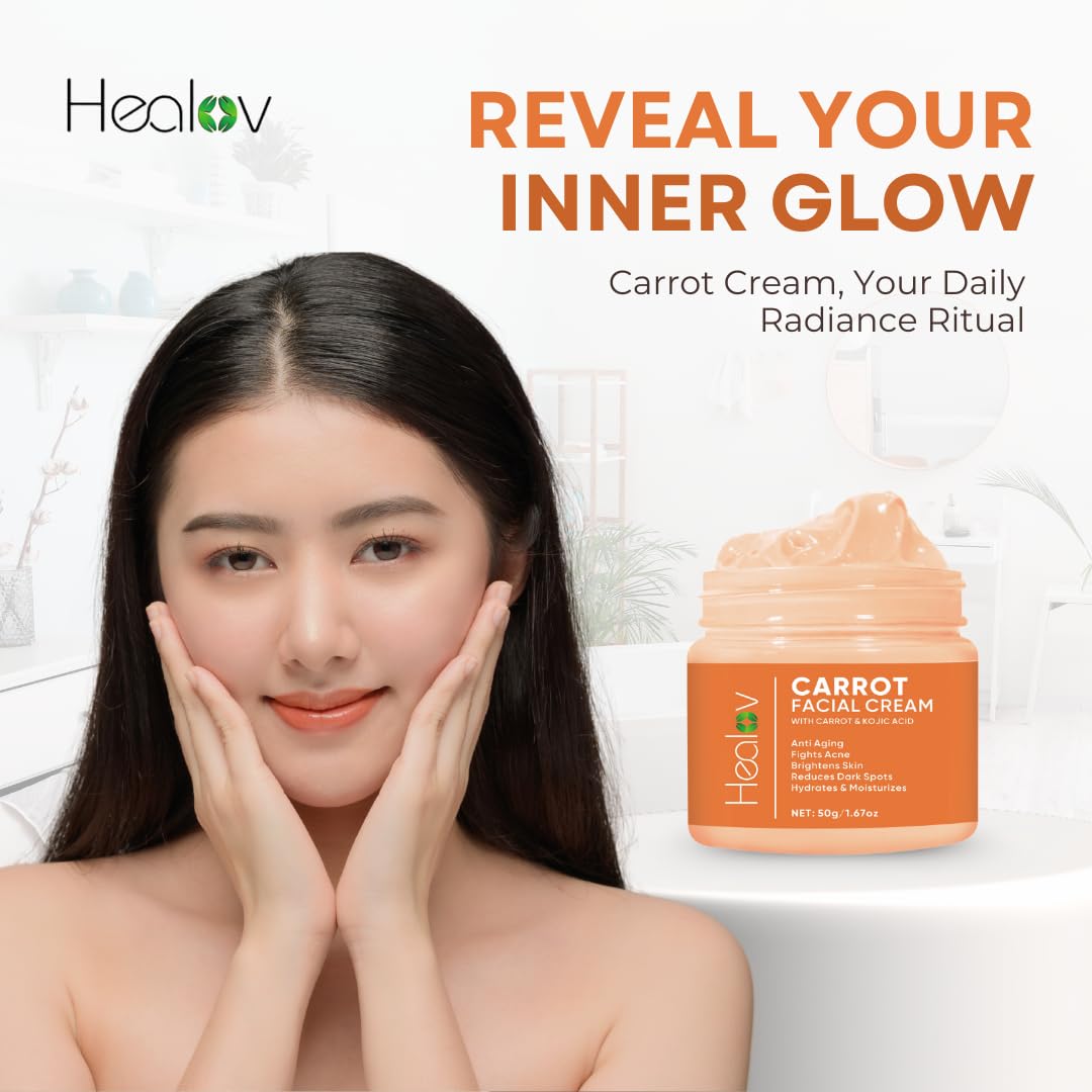 Healov Crème Carotte – packaging visuel pour visage et corps