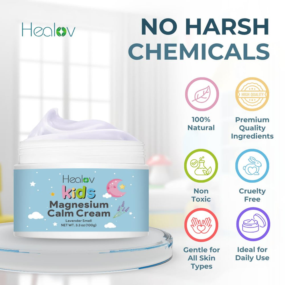 Crème magnésium Healov absorption rapide sans sensation grasse.