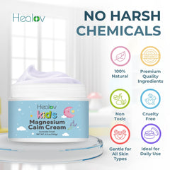 Crème magnésium Healov absorption rapide sans sensation grasse.