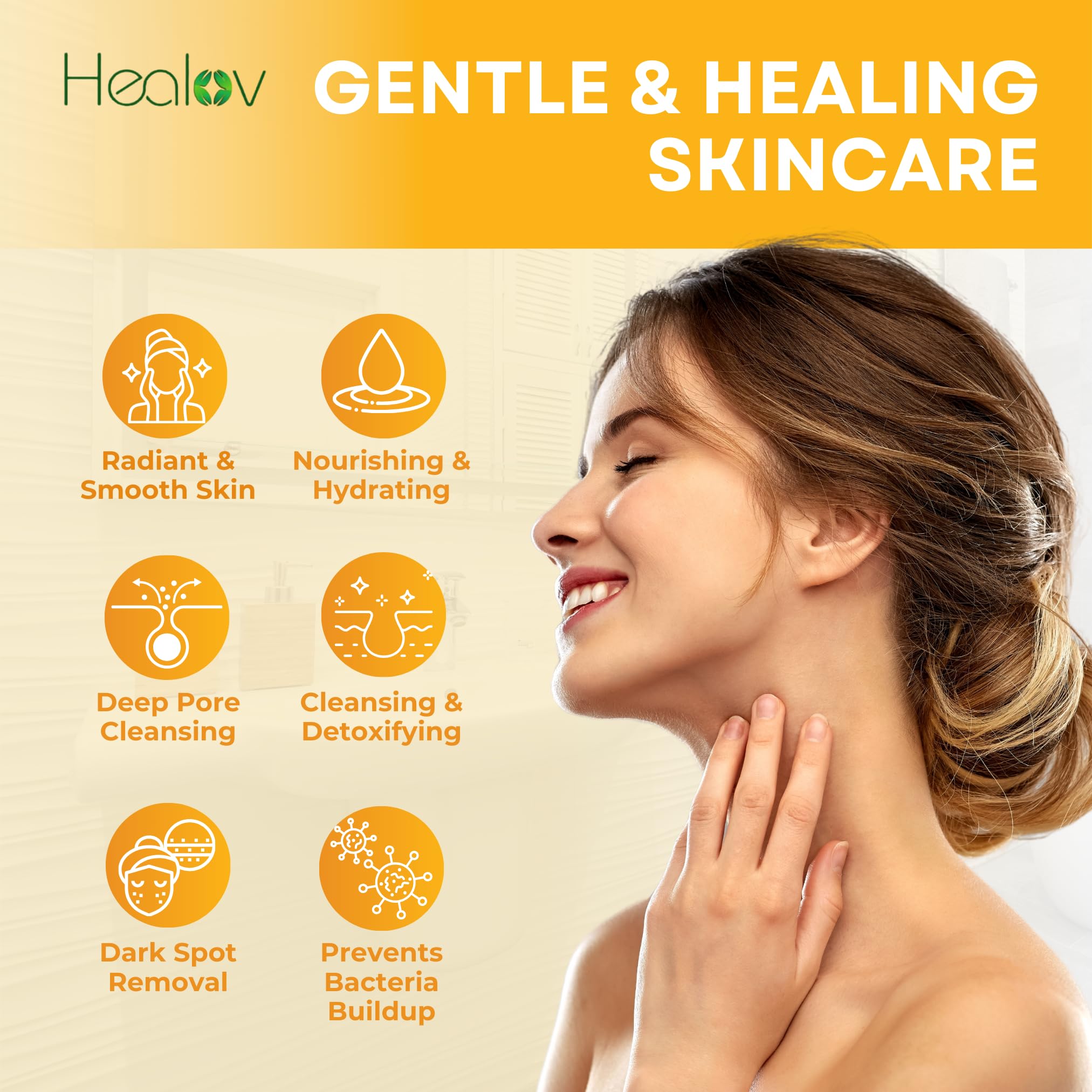 Emballage Healov Curcuma Crème – design élégant et recyclable.