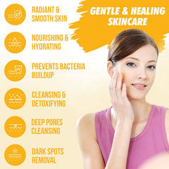Healov nettoyant visage curcuma – infusion rose pour un teint frais.