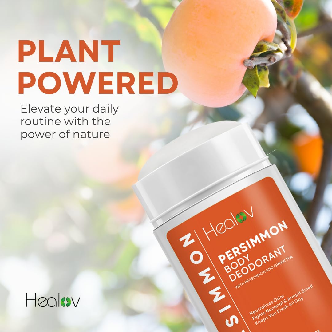 Healov Persimmon Déodorant – parfum naturel pour un quotidien rafraîchi.