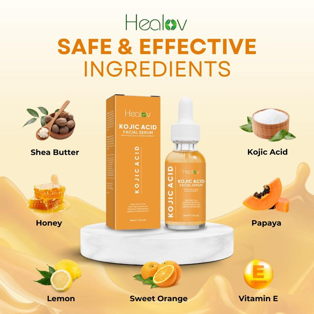 Healov Kojic: hydratation profonde qui rend la peau plus souple.