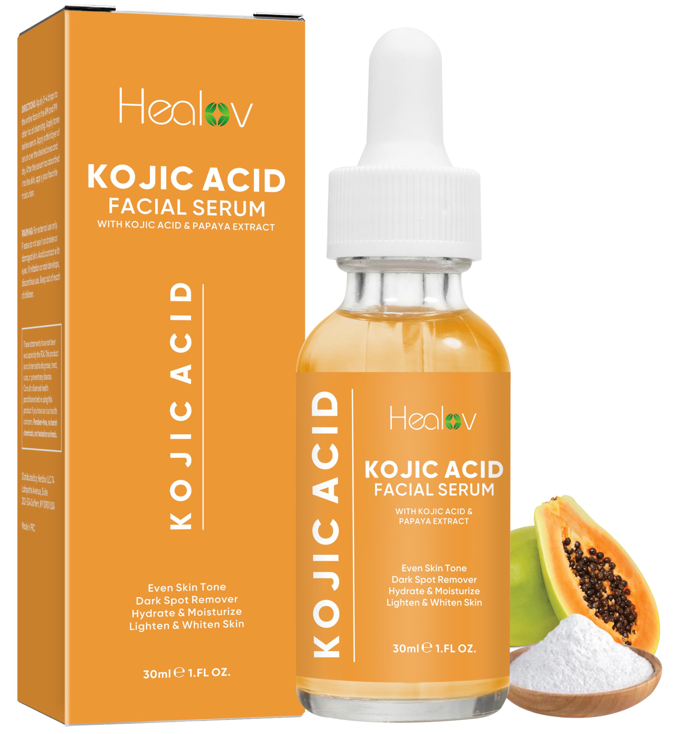 Healov Kojic: lumière visage qui éclaircit le teint et uniformise.