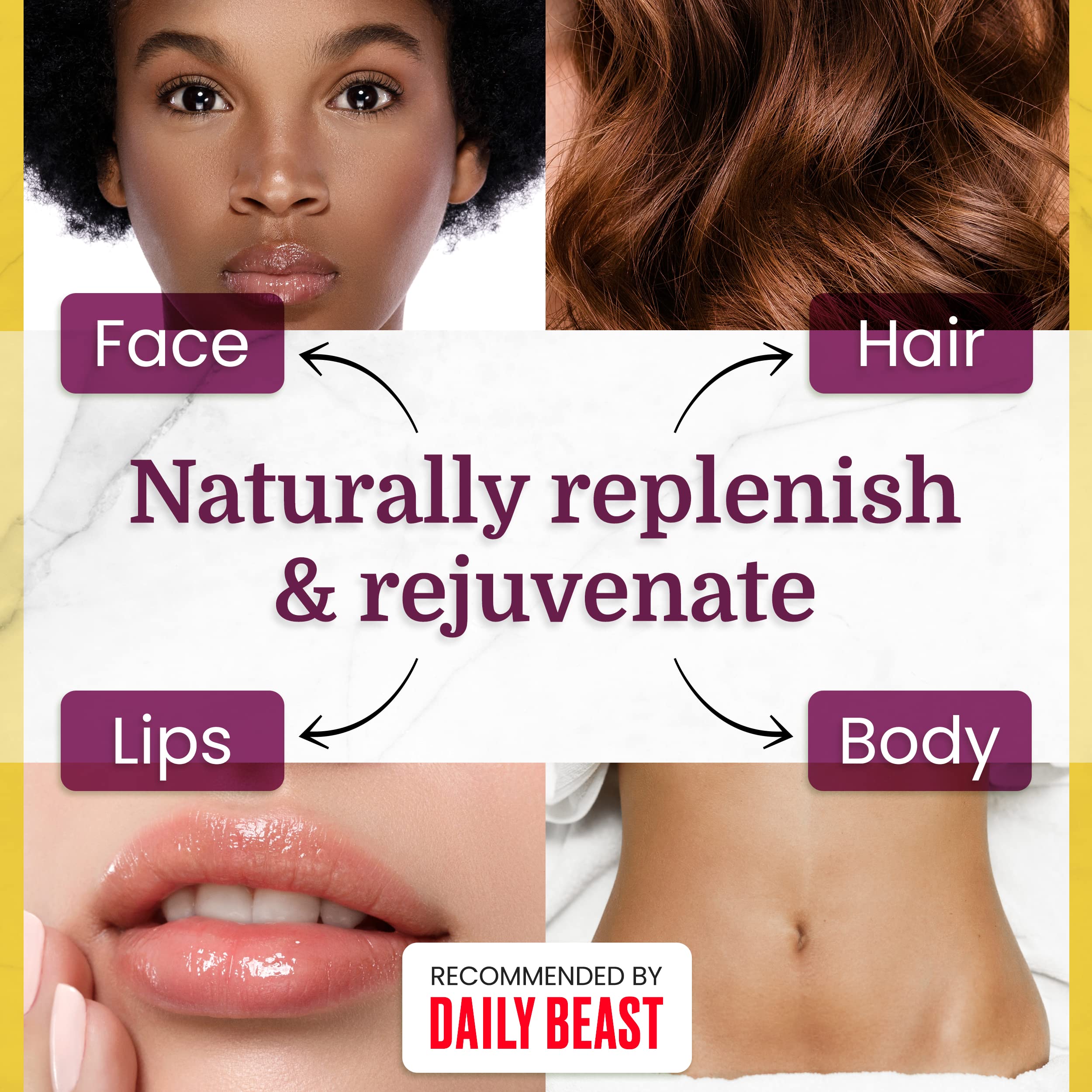 Health Priority Natural Products texture soyeuse sur peau après application, éclat naturel