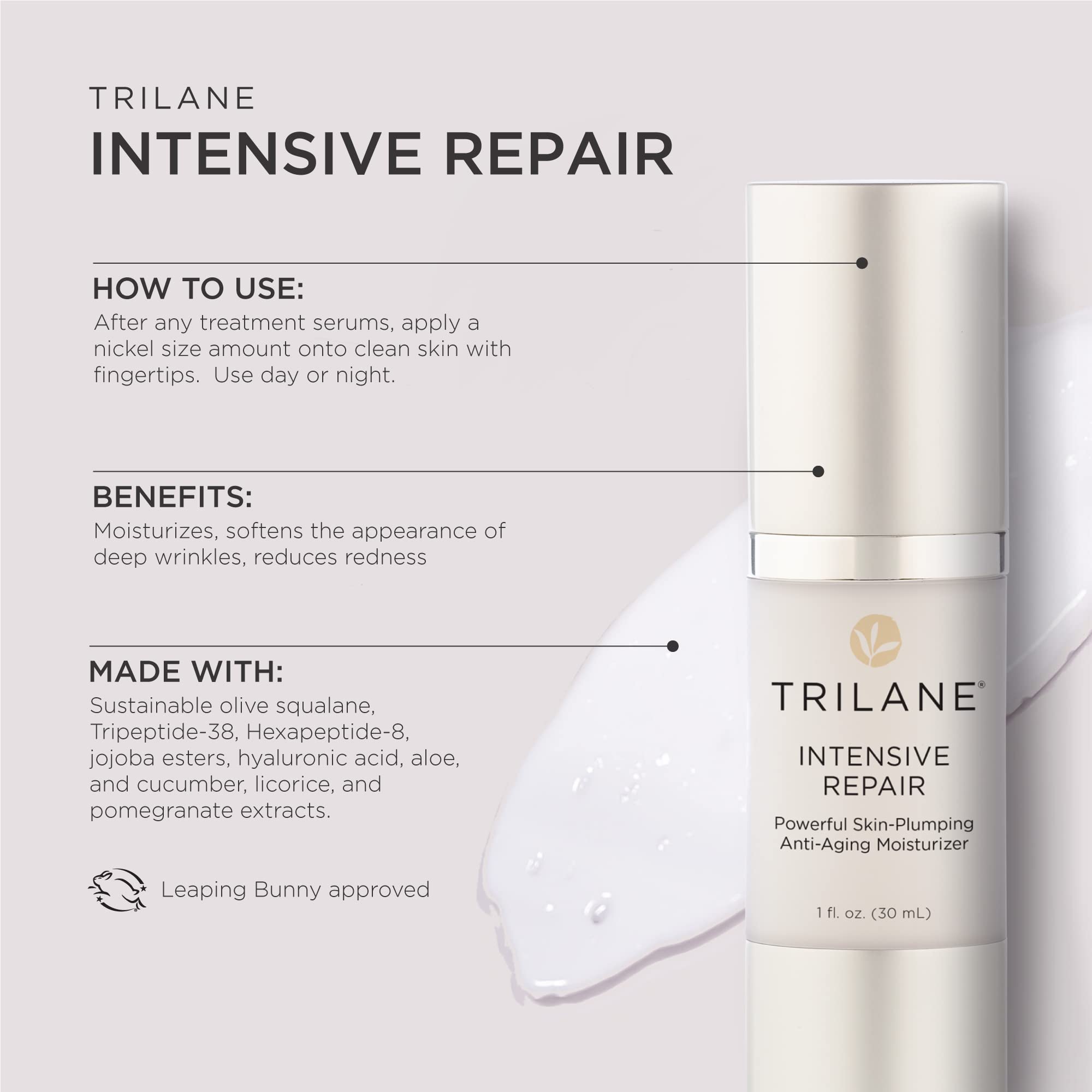 Healthy Directions Trilane Intensive Repair - crème à texture dense pour hydrater en profondeur.