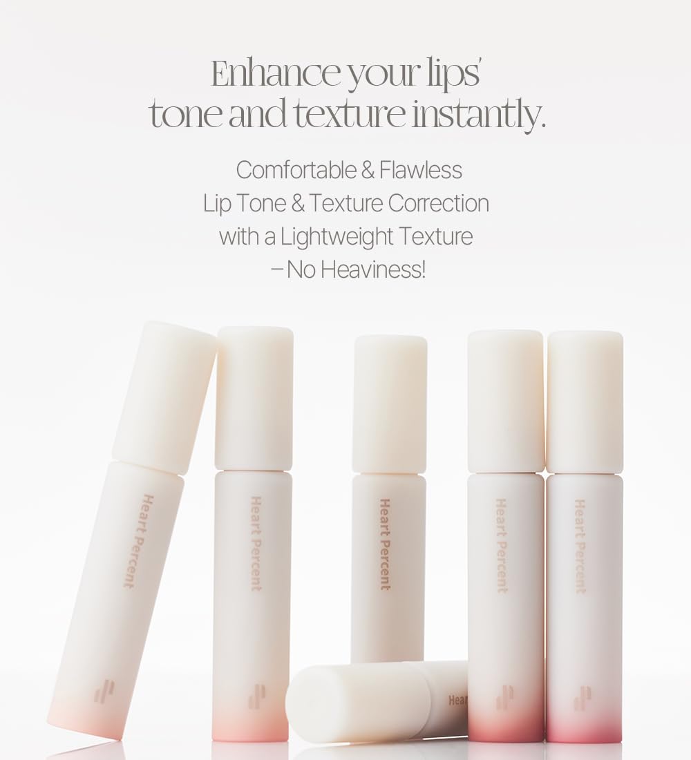 Heart Percent Dote On Mood All Cover Lip Base, couleur Nudy Pink douce et moderne.