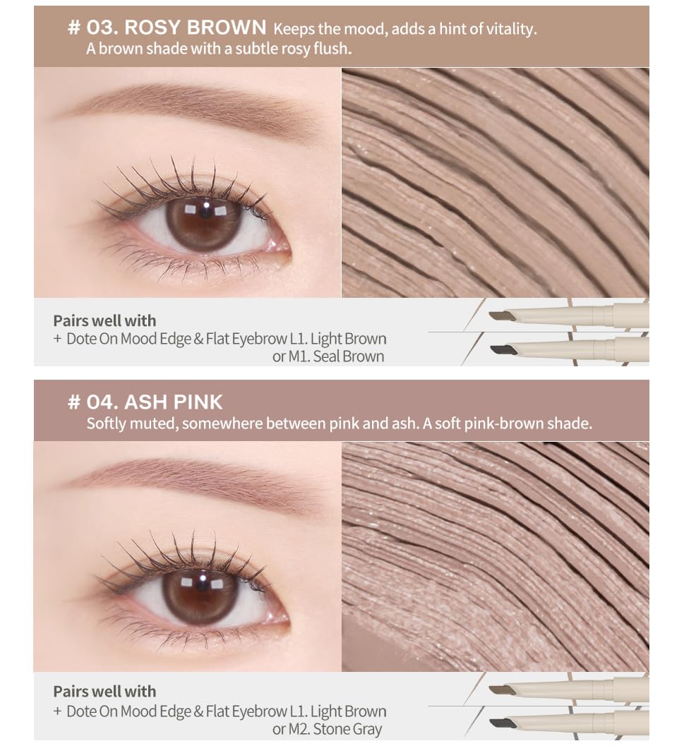 Heart Percent Dote On Mood Browcara, brosse précision pour dessiner et définir les sourcils