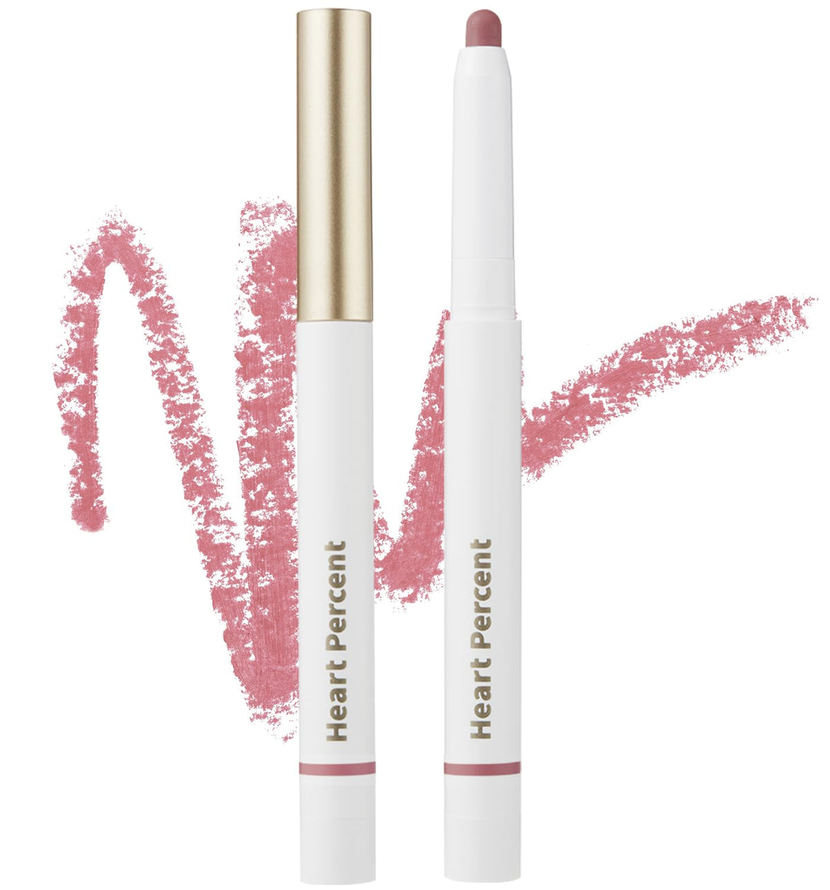 Heart Percent Dote On Mood Lip Pencil Dusty Pink swatch for cool undertones