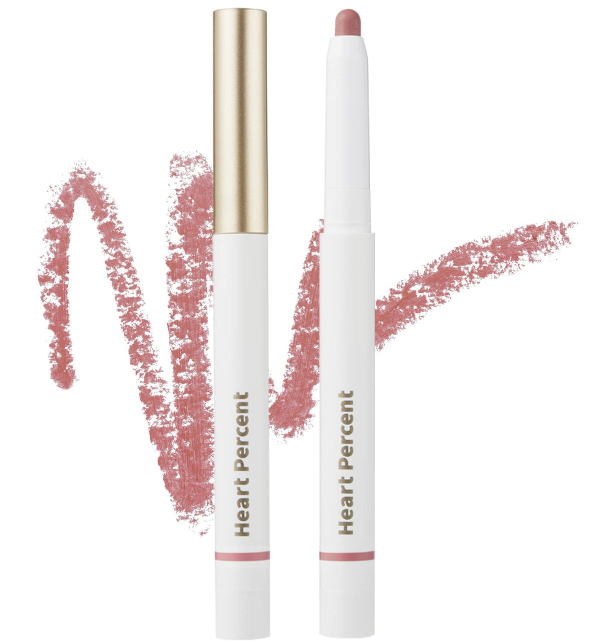 Heart Percent Dote On Mood Lip Pencil swatch in Mauve Lips for neutral undertones.