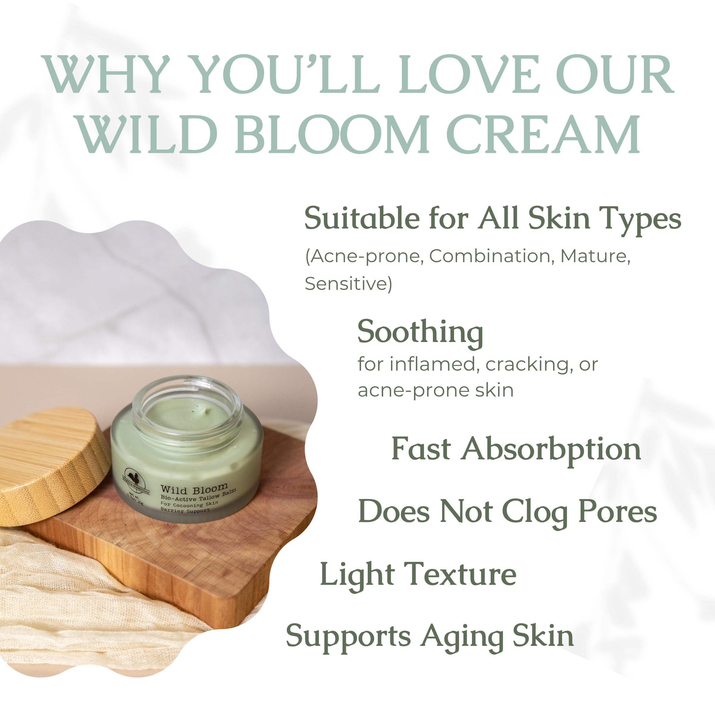 Application visage hydratant Hearth and Homestead, absorption rapide et soin quotidien.