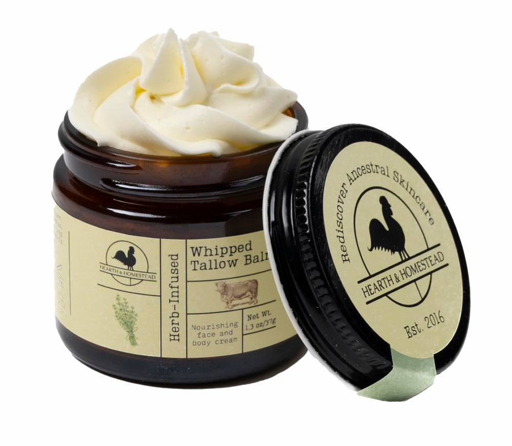 Hearth and Homestead suif fouetté non parfumé, soin nourrissant quotidien pour la peau