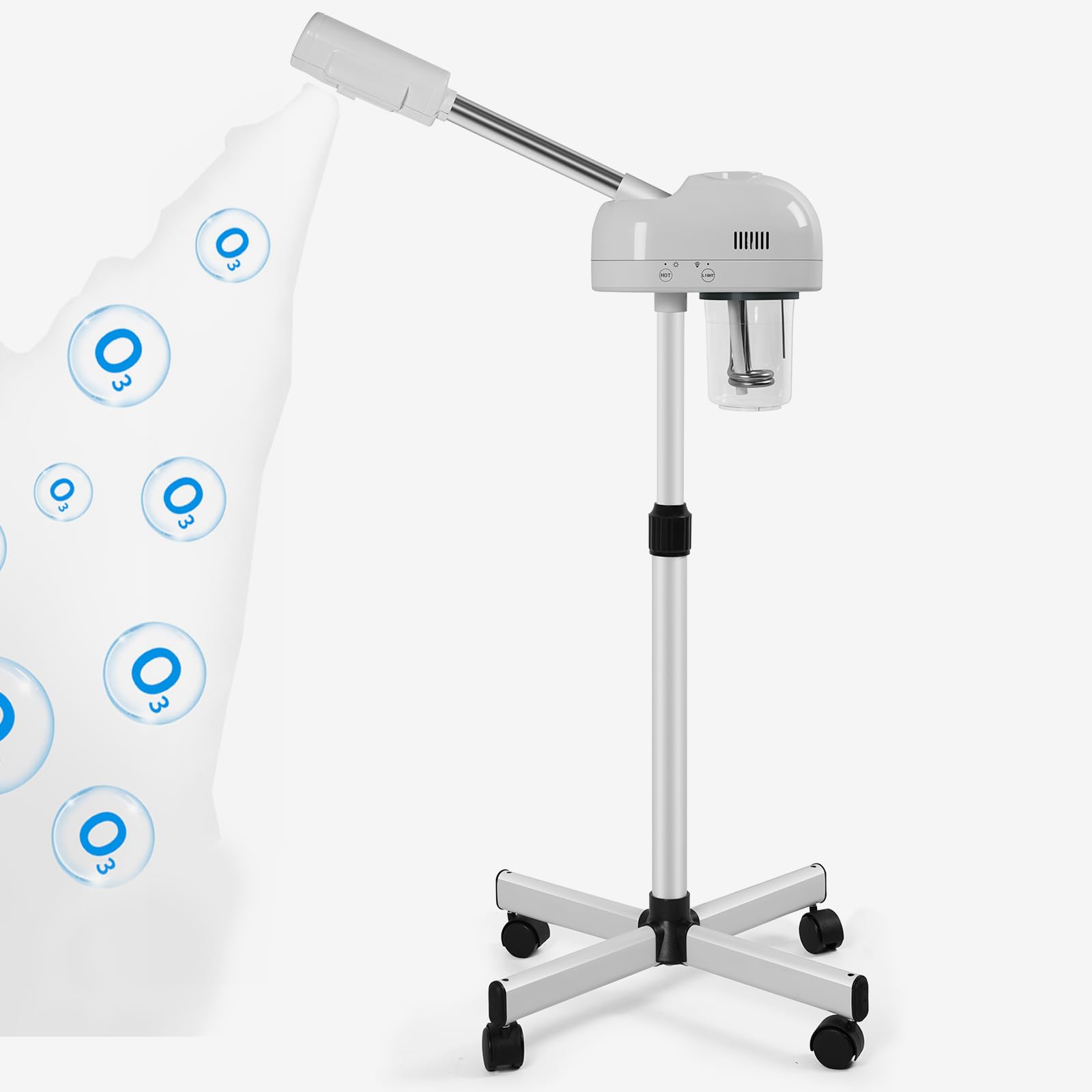 HeavenBird support professionnel ozone vapeur, poste fiable pour soins du visage en institut.