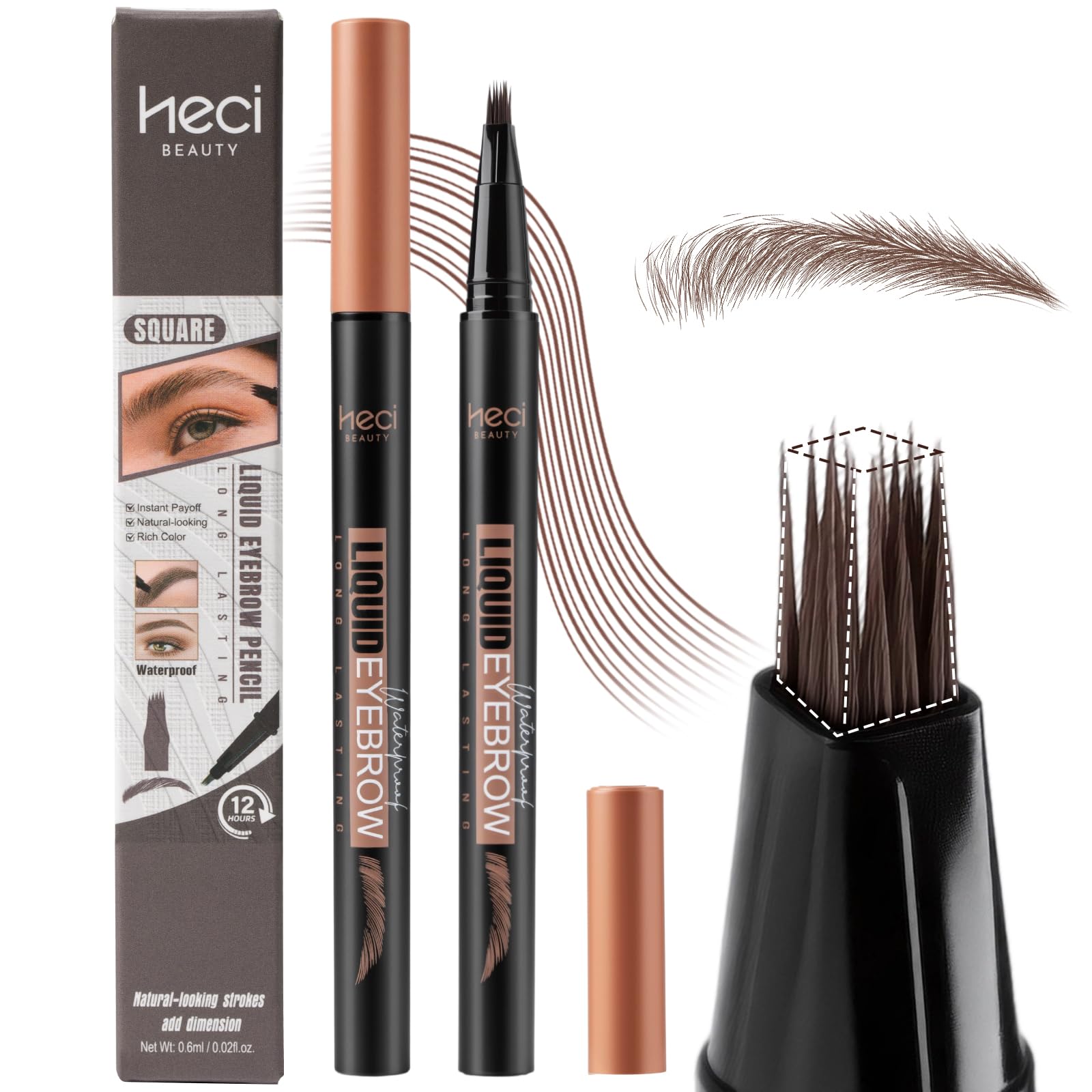 HECI BEAUTY crayon sourcils microblading pour des traits fins et naturels