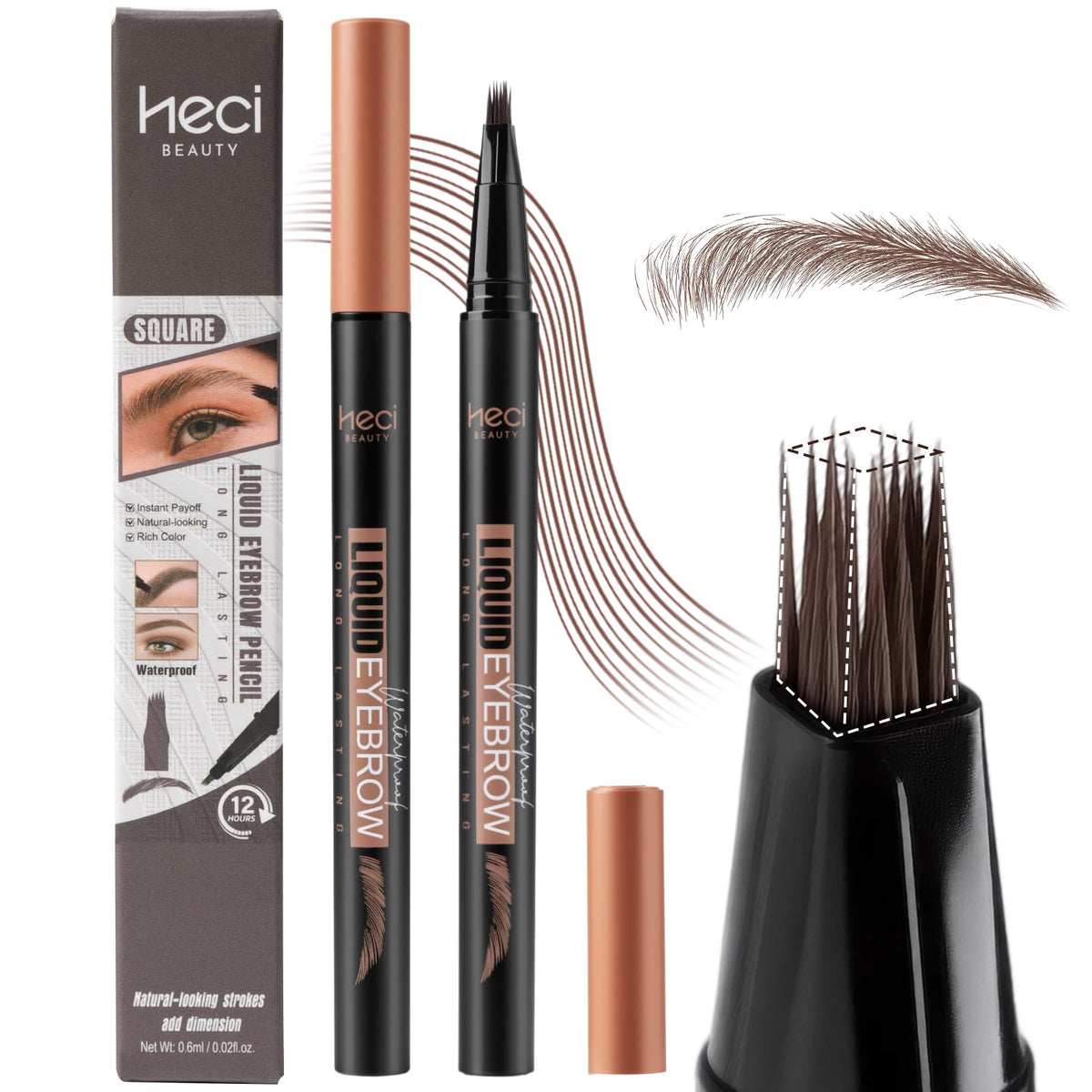 HECI BEAUTY crayon sourcils microblading pour des traits fins et naturels