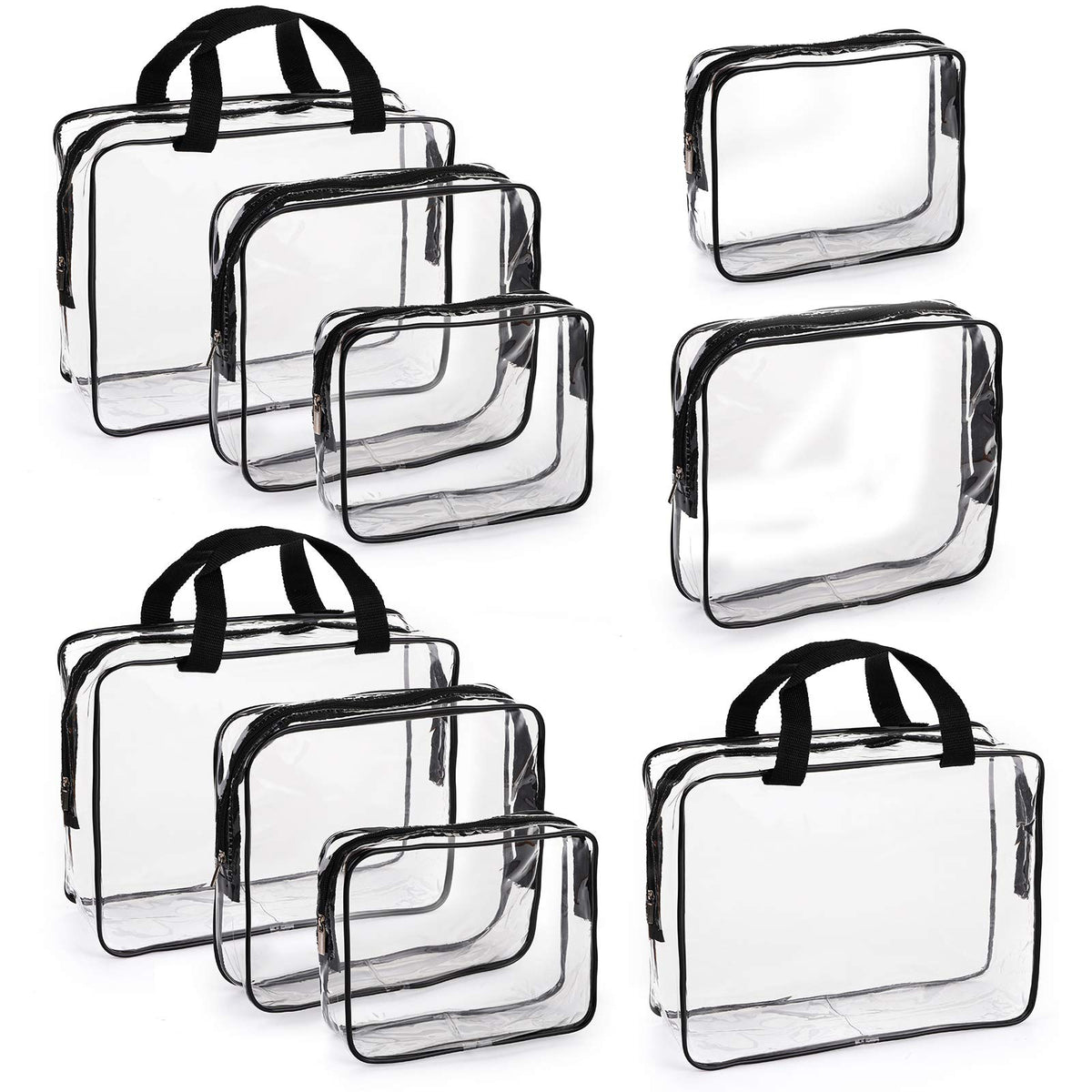 Hedume pochettes translucides grandes, rangement rapide lors du voyage.