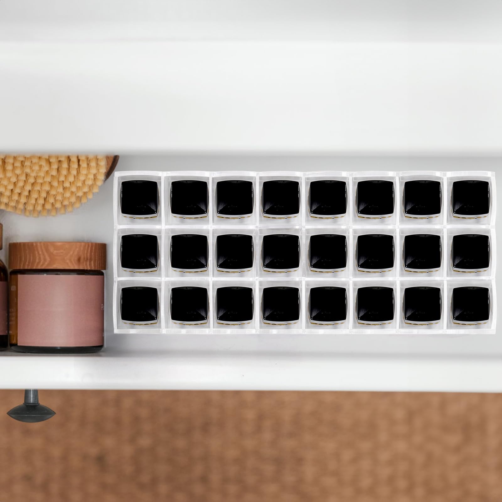Étagère acrylique Hedume chic, convient brillants à lèvres et pinceaux maquillage.
