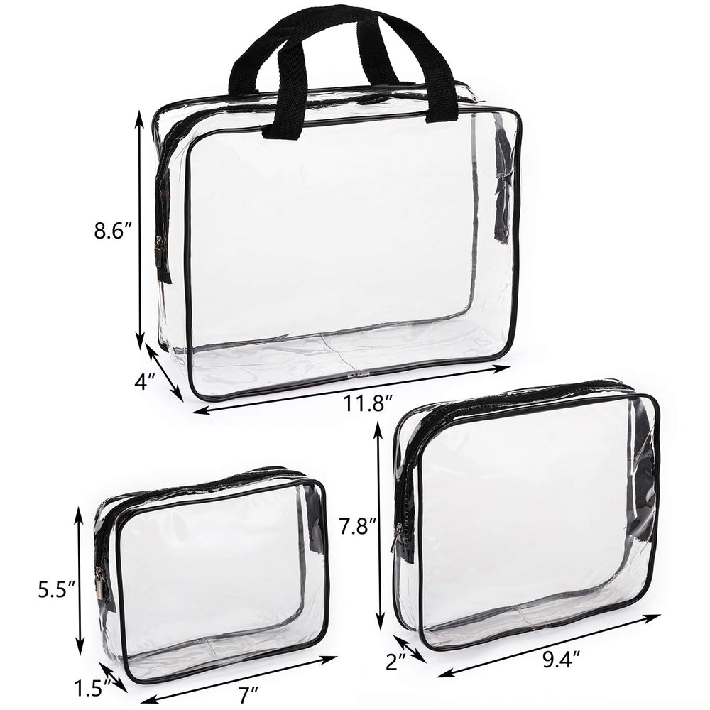 Hedume petites pochettes translucides, espaces compacts pour accessoires.