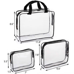 Hedume petites pochettes translucides, espaces compacts pour accessoires.