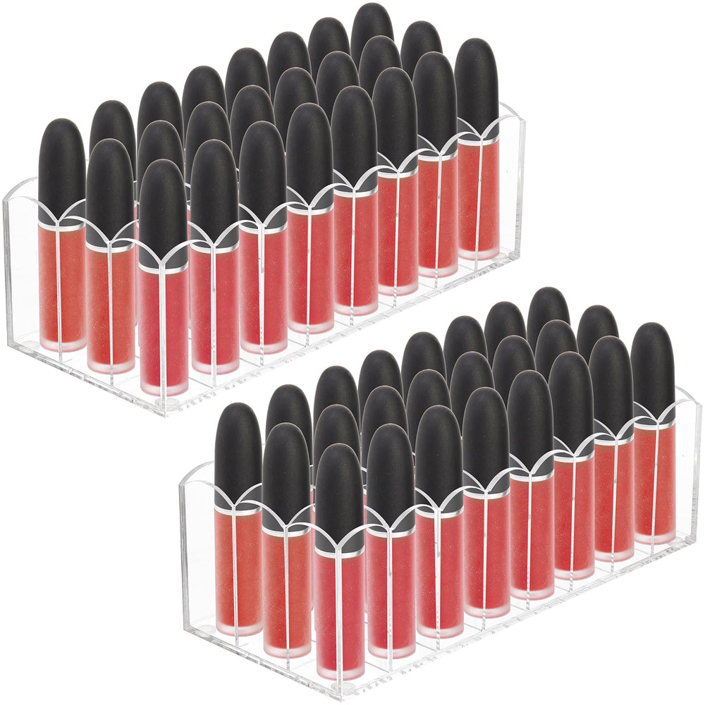 Hedume porte-gloss en acrylique avec 24 emplacements pour brillants à lèvres, rangement clair.